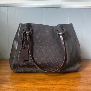 Brown Gucci GG Canvas Tote Bag